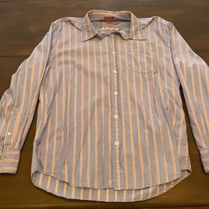 Kirra Men’s Button Down Shirt Blue/Red/White Med